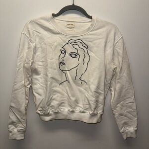 Paloma Wool Cream Crewneck with Black Detail